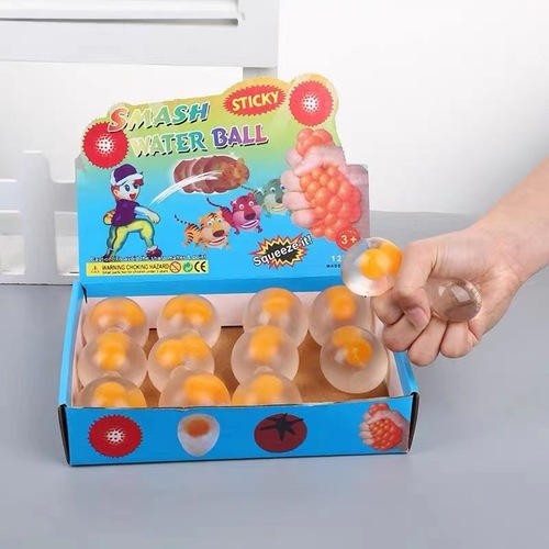 Venting simulation eggs, squeeze for fun, creative prank, best-selling stress relief, unbreakable, double yolk squeezing