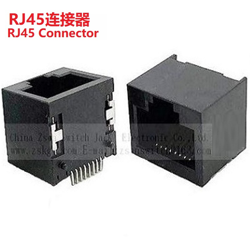贴片RJ45插口全塑  迷你贴片式RJ45母座  贴片RJ45插座贴片盘装