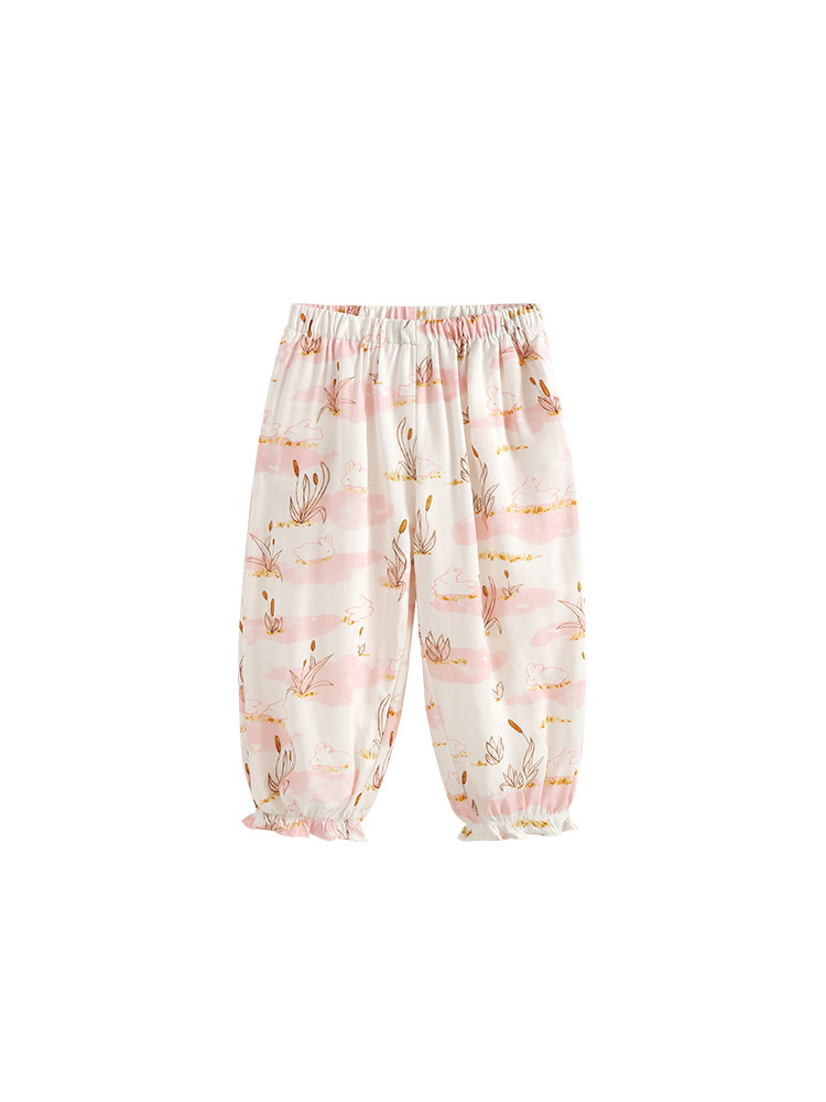 Malwee transfronterizo pantalones de aire acondicionado para niños, ropa de verano, nuevos pantalones de cintura elástica para niños, ropa de niñas, pantalones a prueba de mosquitos image 5