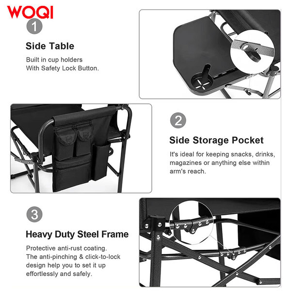 WOQI Outdoor travel camping portable foldable camping chair…