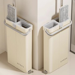 拖把家用一拖净免手洗小拖把拖布平板刮水水桶一体拖地神器墩布