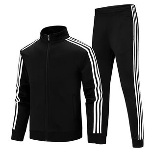 Simple Long-sleeved Sports suit Men's and Women's Clothing Spring and Autumn Long-sleeved Running Two-piece Slim-fit Couple Pants