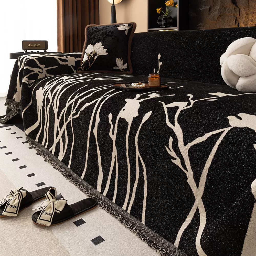 2026沙发盖布轻奢高级雪尼尔四季通用防滑沙发巾全盖沙发套沙发毯