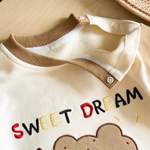 Baby cartoon hooded one-piece suit spring and autumn long-sleeved climbing clothes for men and women babies going out, sleeping clothes for newborns.