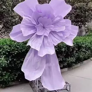 手工褶皱橱窗巨型纸艺婚礼背景花装饰花婚庆布置道具美陈大型纸花