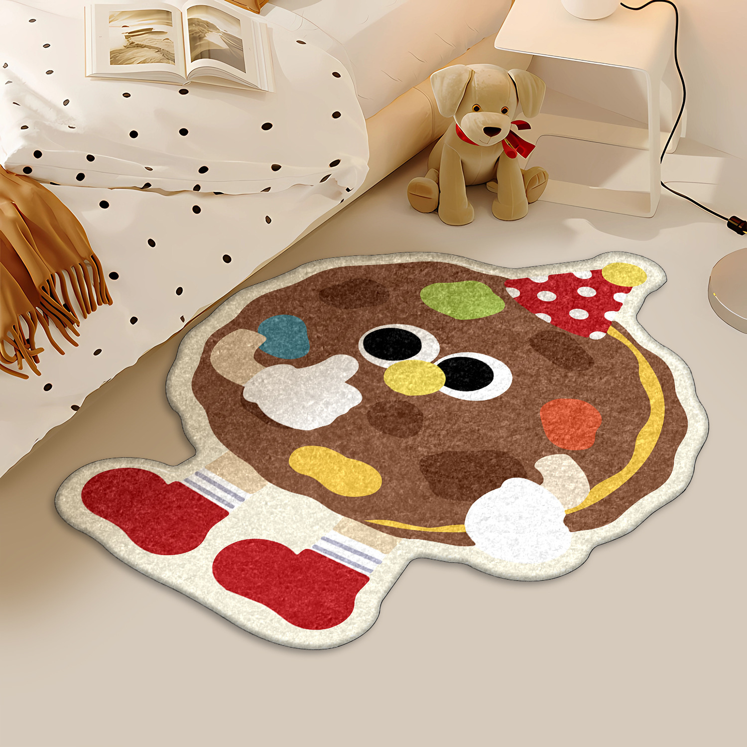 Cue And Rendy Oas-shaped Imiaion Cashmere Floor Bedroom Bedside Decoraive Foo Ma, Enrance Door Dus Removal_voghion.com