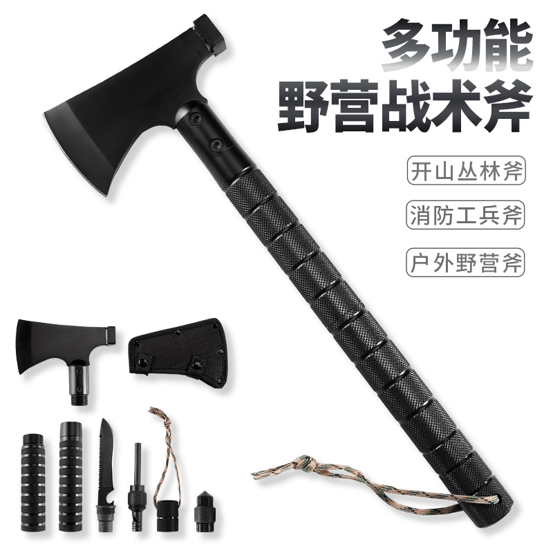 Wholesale ax outdoor high hardness mountain ax logging ax tomahawk woodworking fire ax knife cutting trees and splitting firewood