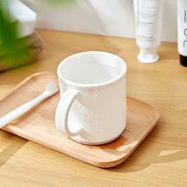 厂家直供 1280 简约纯色带手柄漱口杯防滑塑料刷牙杯情侣牙刷杯子