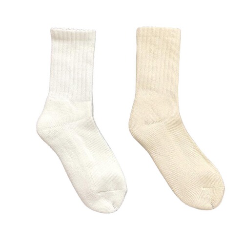 Classic meets nostalgia, virgin cotton men's and women's tall towel socks, retro casual semi-terry thickened work socks