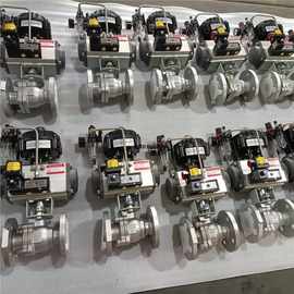 Q641F气动25P球阀图片不锈钢法兰-