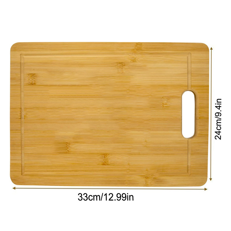 Tablero de cortar de bambú Tablero de corte de frutas y verduras multifuncional para el hogar Tablero de pan Tablero de laminación Tablero de suplemento alimenticio Bandeja de desayuno