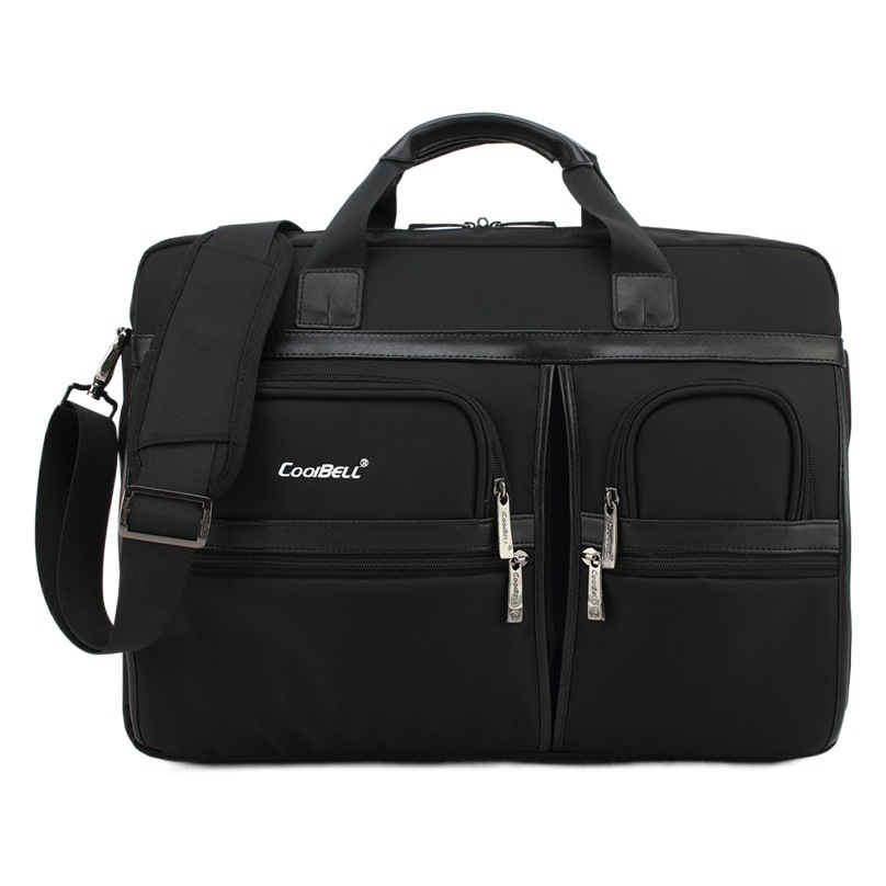 Cross-Border Hot-Selling Men's Business Multi-Functional Portable Document Bag Shoulder Briefcase Waterproof Nylon Cloth Computer Bag
