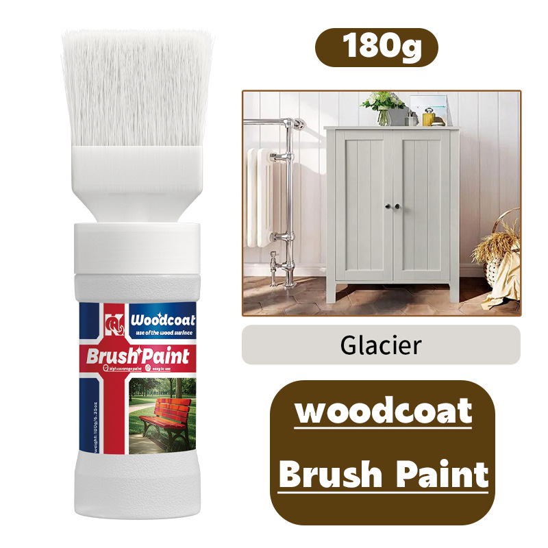 글레이셔 컬러 180g 목재 브러시 페인트, 단일 브러시 옵션 도구