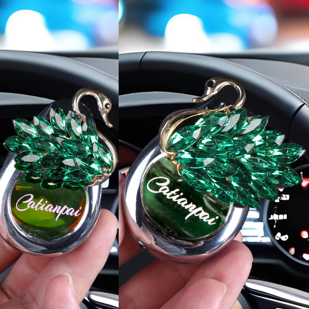 Perfume de automóvil salidas de aire de alta calidad de perfumes de automóviles para damas, perfumes de cignes, adornos de perfume de perfumes duraderos