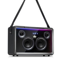 金冠K10重低音户外便携灯光朋克风立体声麦克风一体蓝牙音箱音响