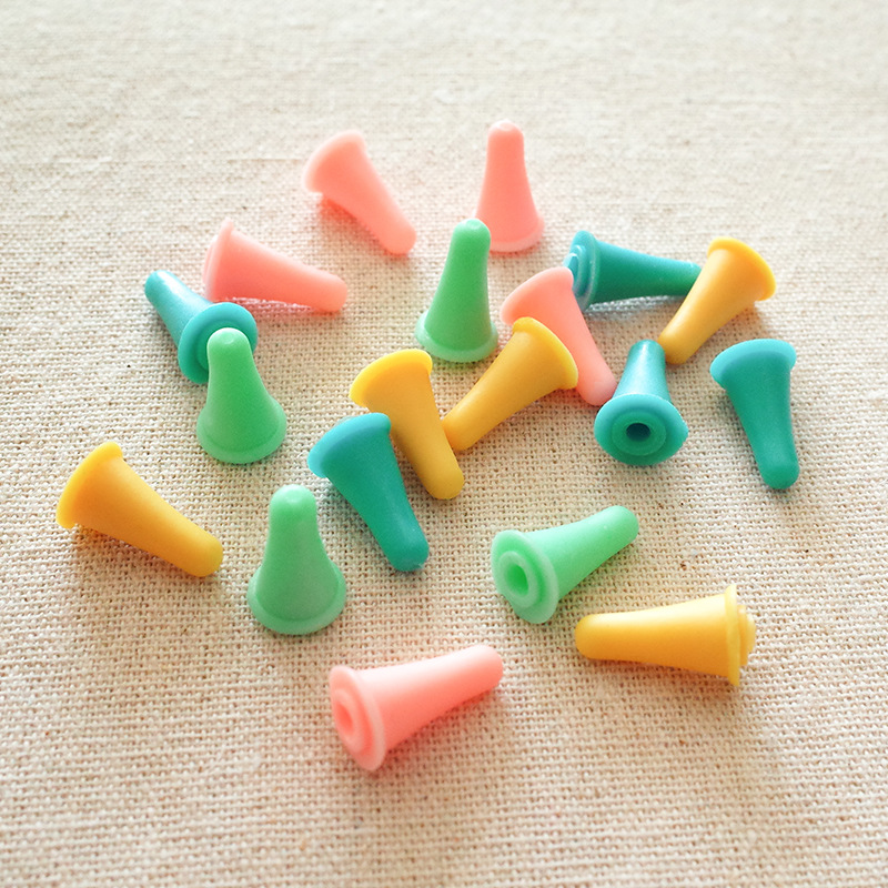 毛线棒针帽防溜线毛衣针堵头编织工具防脱针橡胶针塞毛线计数器