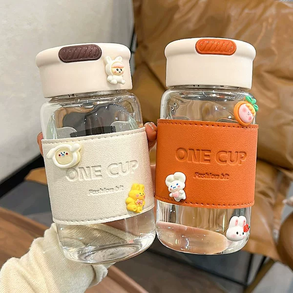 Simple Tea Separating Glass High Color Value Portable Cup with Tea Break Casual Cup Couple Cup Office Cup