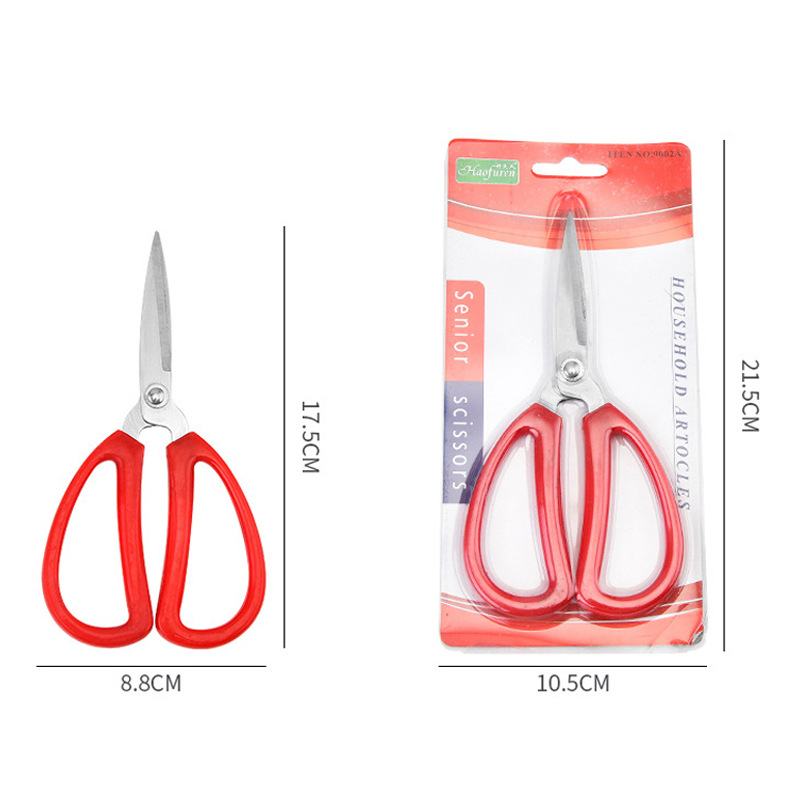 Mango rojo tijeras de cocina de acero inoxidable para el hogar tijeras de sastre de tela de oficina tijeras multifuncionales grandes al por mayor