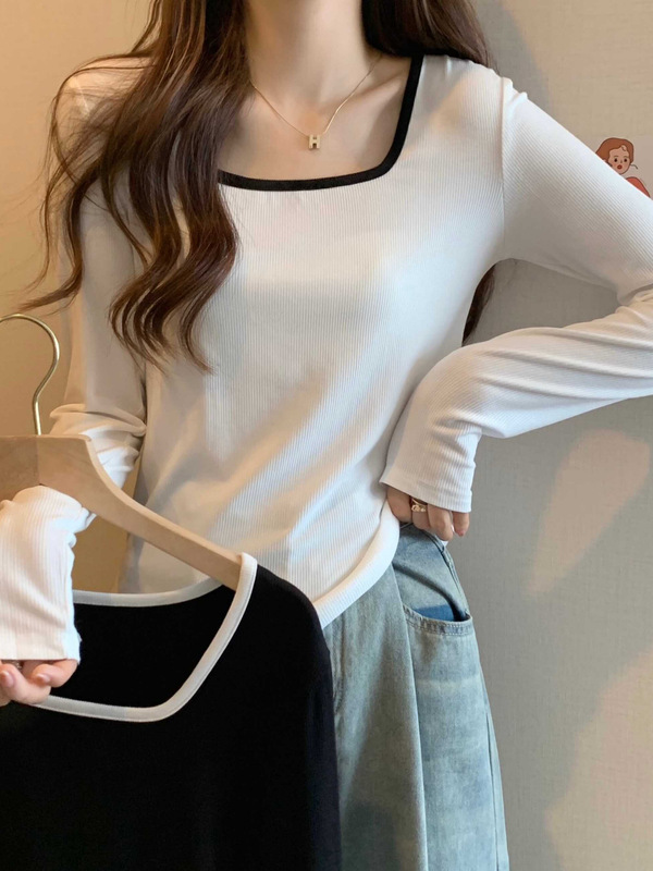大码胖妹妹mm300斤女装上衣百搭秋季长袖t恤女宽松遮肉正肩上衣|undefined