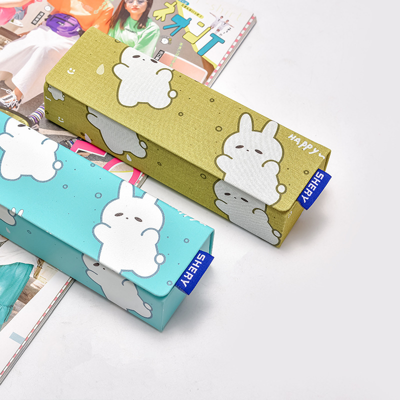 Glasses case portable high-grade cute girl fresh cartoon simple anti-pressure myopia sunglasses case
