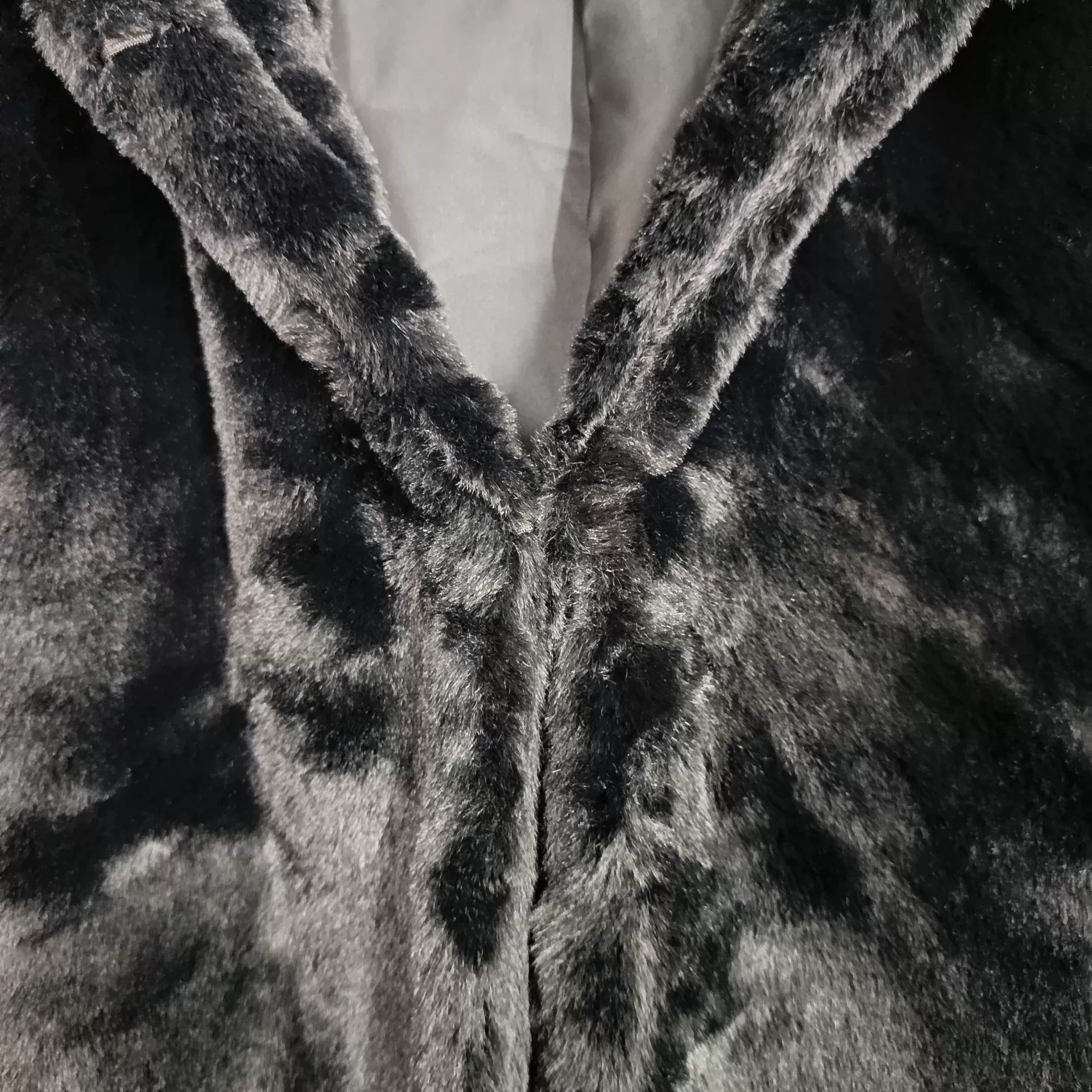 Черный искусственный мех пальто зима женское, средняя длина, imitation mink, меховая зимняя одежда