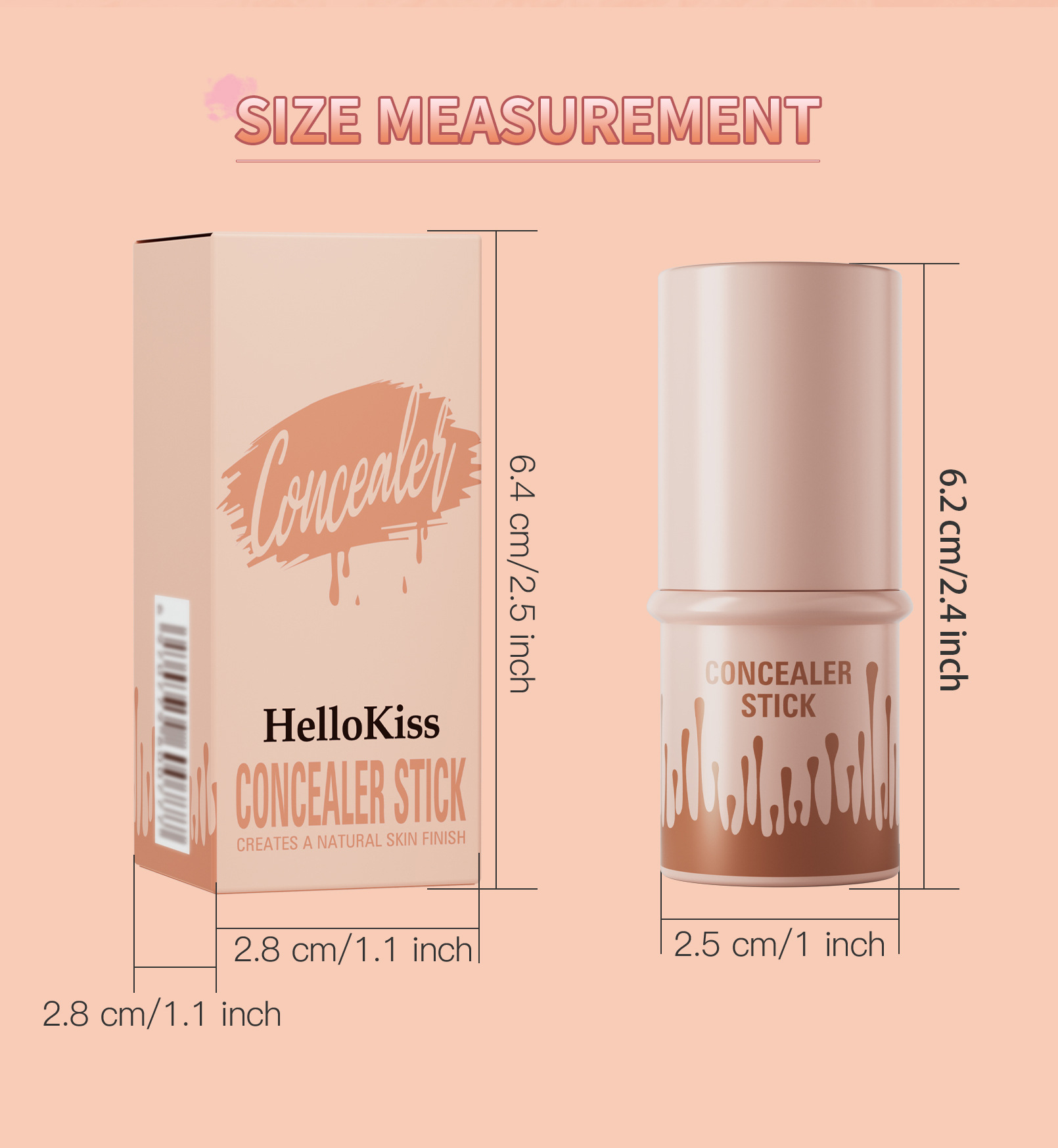 Hellokiss Multi-color Highlighter Blush Makeup Stick Bronzer Three-dimensional Natural Brightening Multi-functional Contouring stick undefined