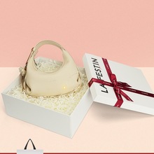 【七夕礼物】拉菲斯汀头层牛皮OO月牙包女包手提斜挎包白色包