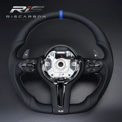 Compatible with BMW flat-bottom Black Warrior Blue Label steering wheel E70E71E90E81E82E87E88E84E89E91 (Steering wheel) - e-flat-bottom-blue-label-assembly