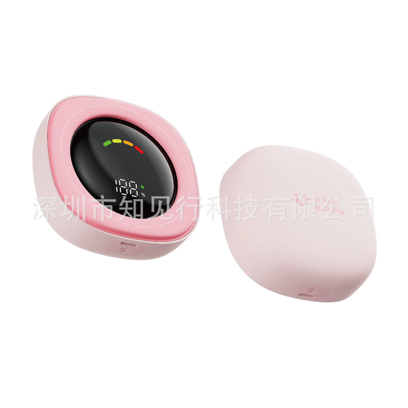 挂脖磁吸暖手宝彩灯数显款USB充电磁吸暖手宝二合一便携式暖宝宝|undefined