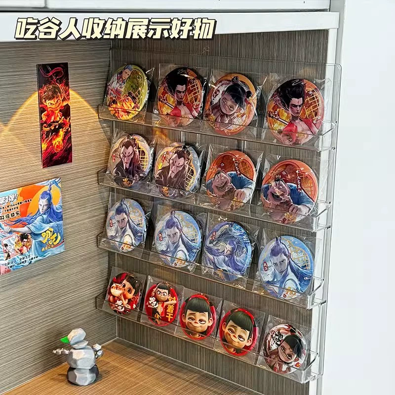 Стенная полка Guzi Lipin Nezha 2 периферия 58 65 75mm Barji, прозрачная витрина настенная