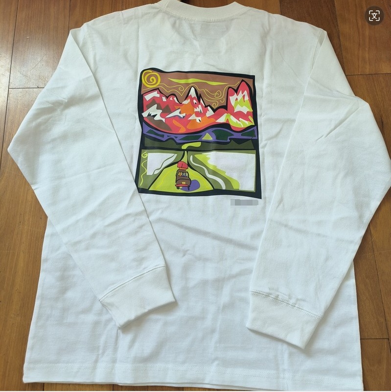 Logotipo de comercio exterior Classic Outdoor Mountain Series Camiseta de manga larga del mismo estilo para hombres y mujeres