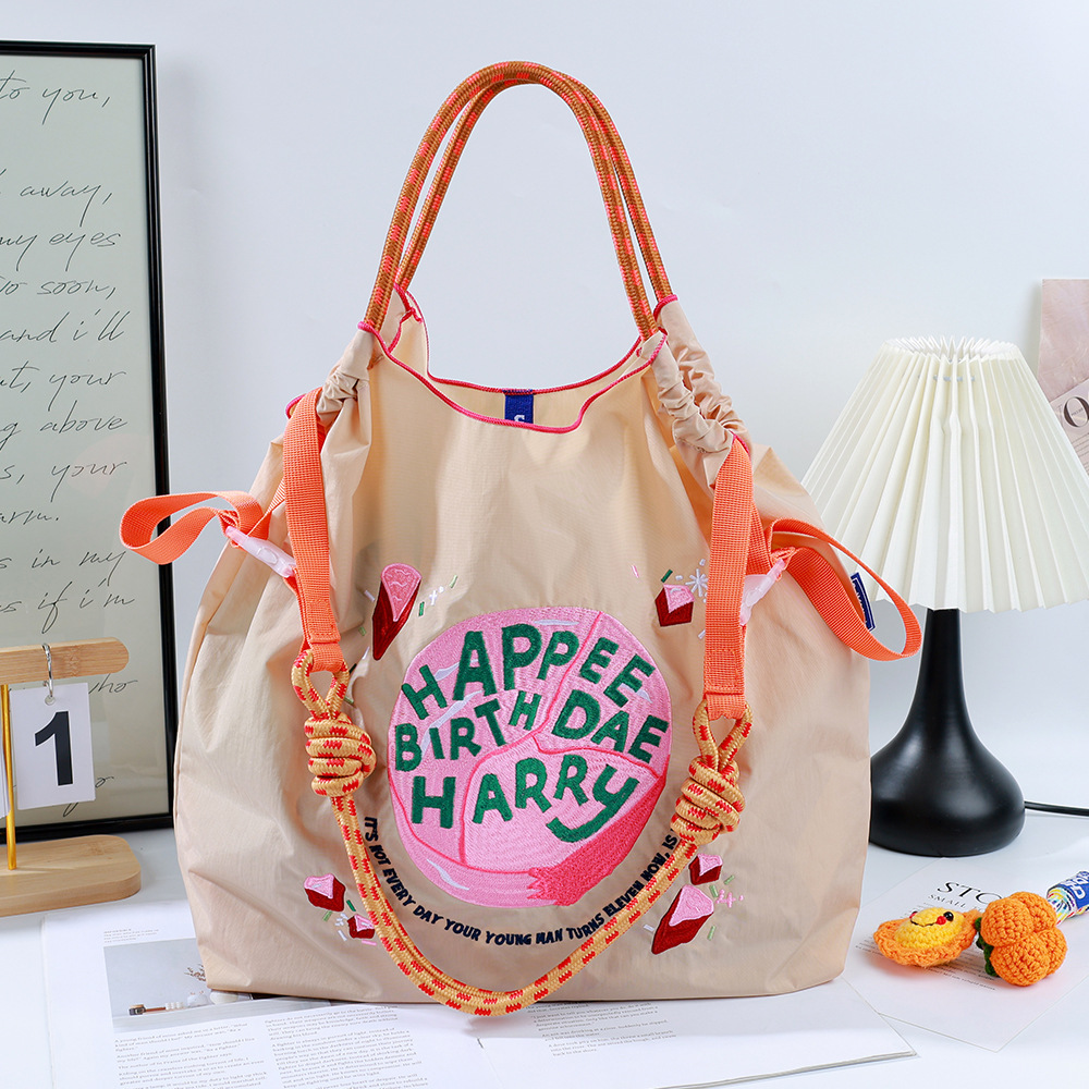 Beige orange straps