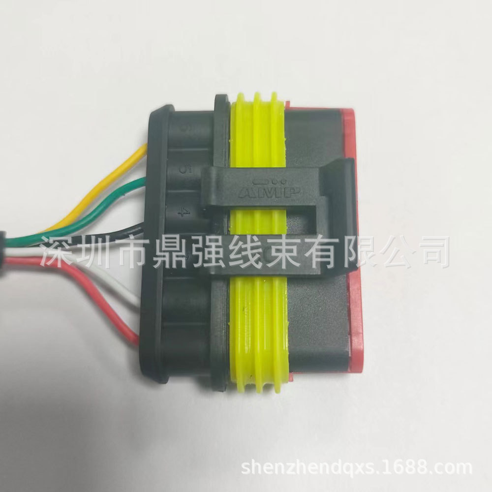 TE282403-1母端子.282090-1胶壳.AMP6P母头防水线.汽车端子线电线