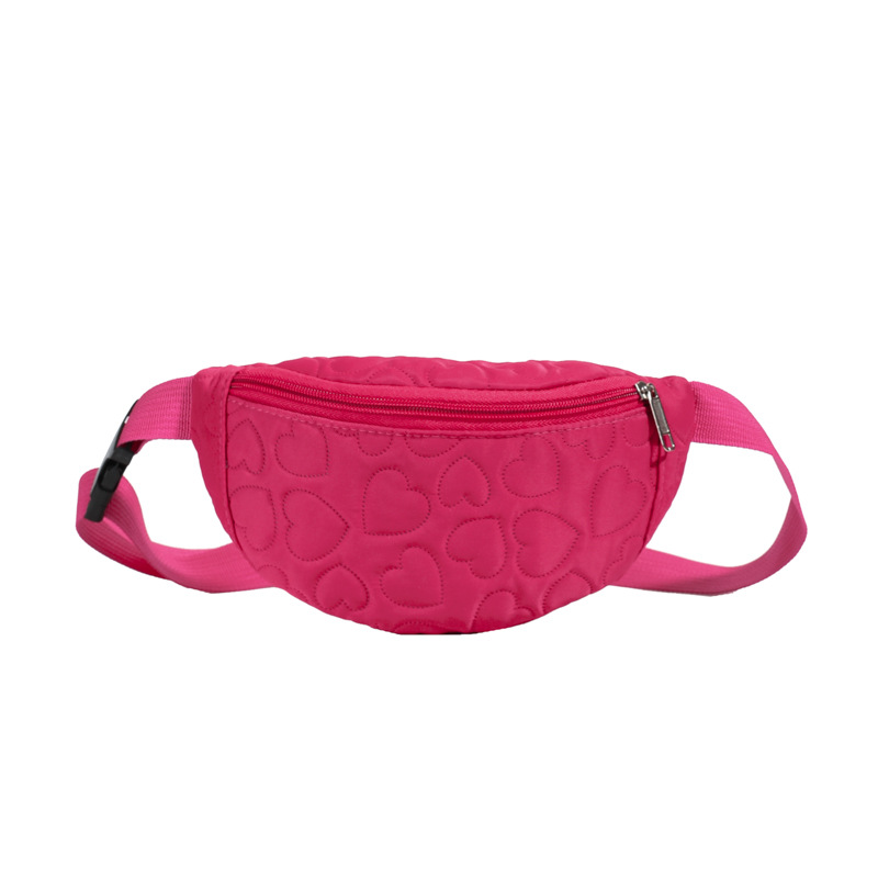 Bolso de pecho para niños y niñas de color sólido simple dulce amor estilo occidental mini bolso de mensajero para bebés 2025 nuevo bolso para niños