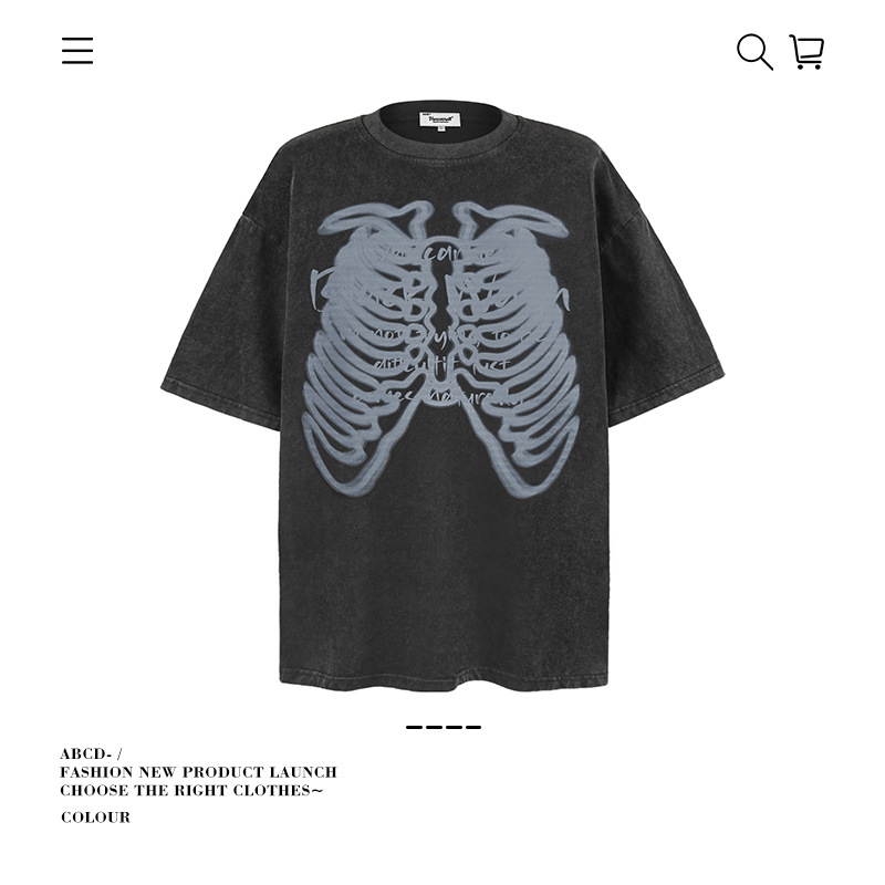 Camiseta de manga corta apilada en la calle alta de la marca de moda pesada de 250g para hombres de algodón puro con camisa de fondo suelta para hombres de verano