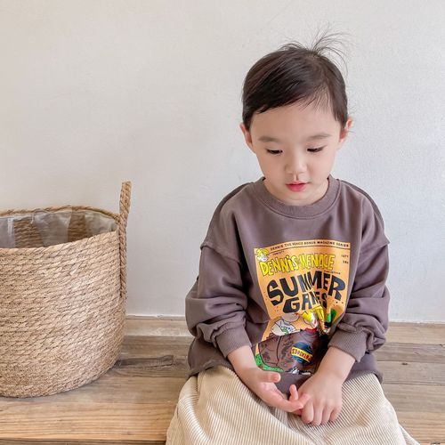 2024 new children's clothing spring clothing children's Korean spring cartoon sweatshirt girls spring and autumn bottoming shirt 21602