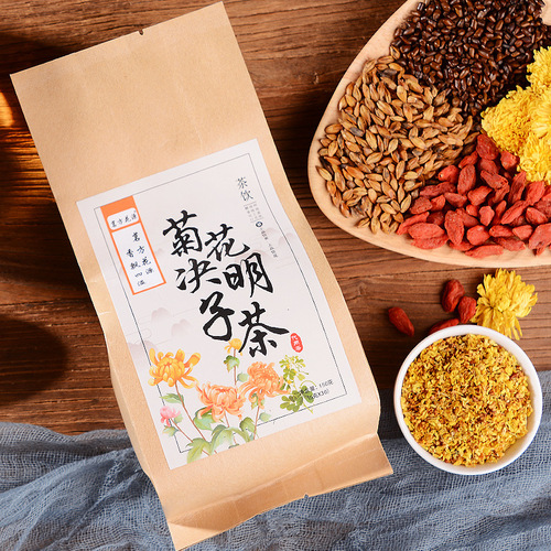 Mingfang Huayuan chrysanthemum cassia seed red wolfberry honeysuckle tea health tea bag combination large bag processing and wholesale