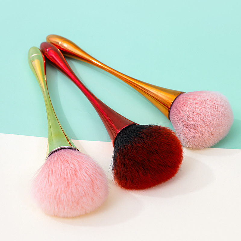 Manicuría cintura pequeña gran tamaño super grande esponjoso de alto valor facial polvo de pelo suave no comer polvo blush cepillo de maquillaje suave reparar la apariencia