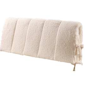 3ZBY秋冬新品简约羊羔绒木床头罩软包双面加厚防撞头海绵床头套罩