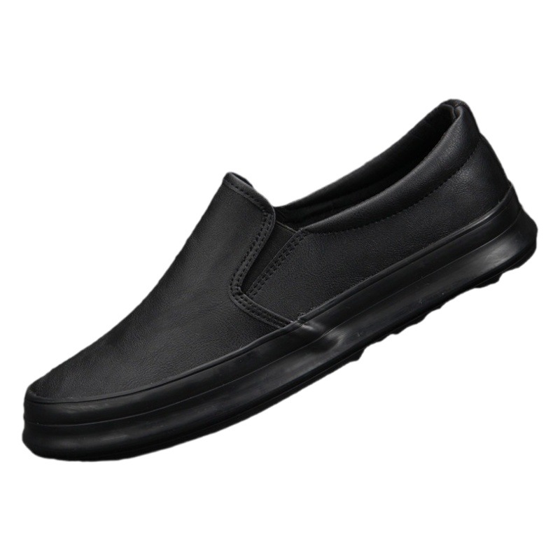 Zapatos de cuero de los hombres primavera y otoño nueva moda casual transpirable slip-on versátil moda retro viejo Beijing zapatillas