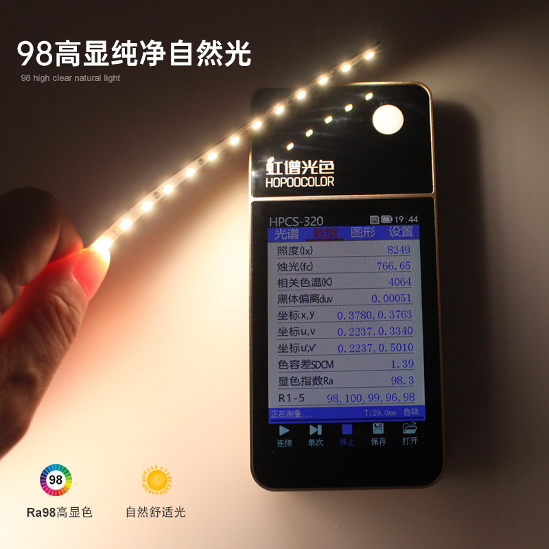 lámpara de atenuación inteligente 24V baja tensión sala de estar tricolor variable LED barra de luz alta visualización dedo de línea de espectro completo