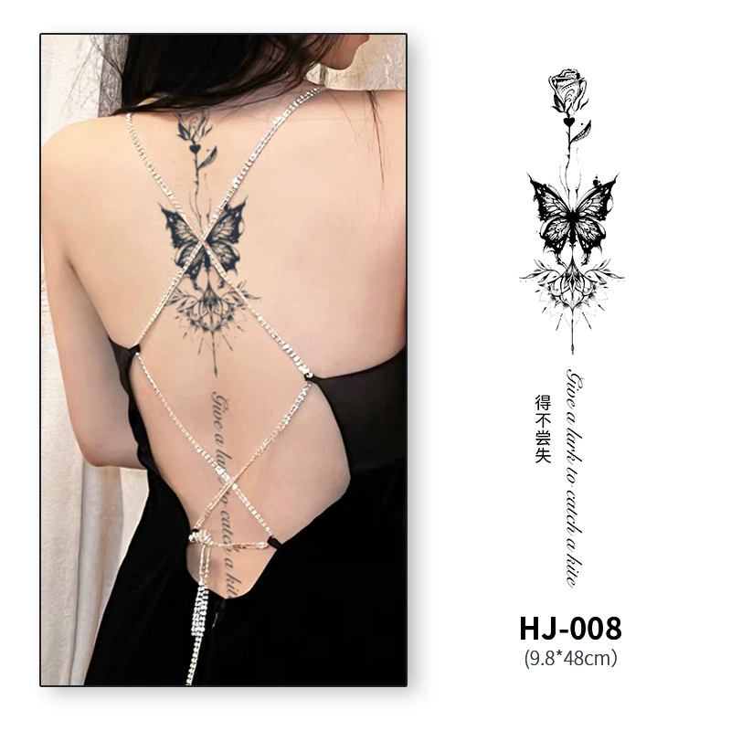 Waterproof tattoo stickers, sexy herbal sticker, long-term effect, English letters