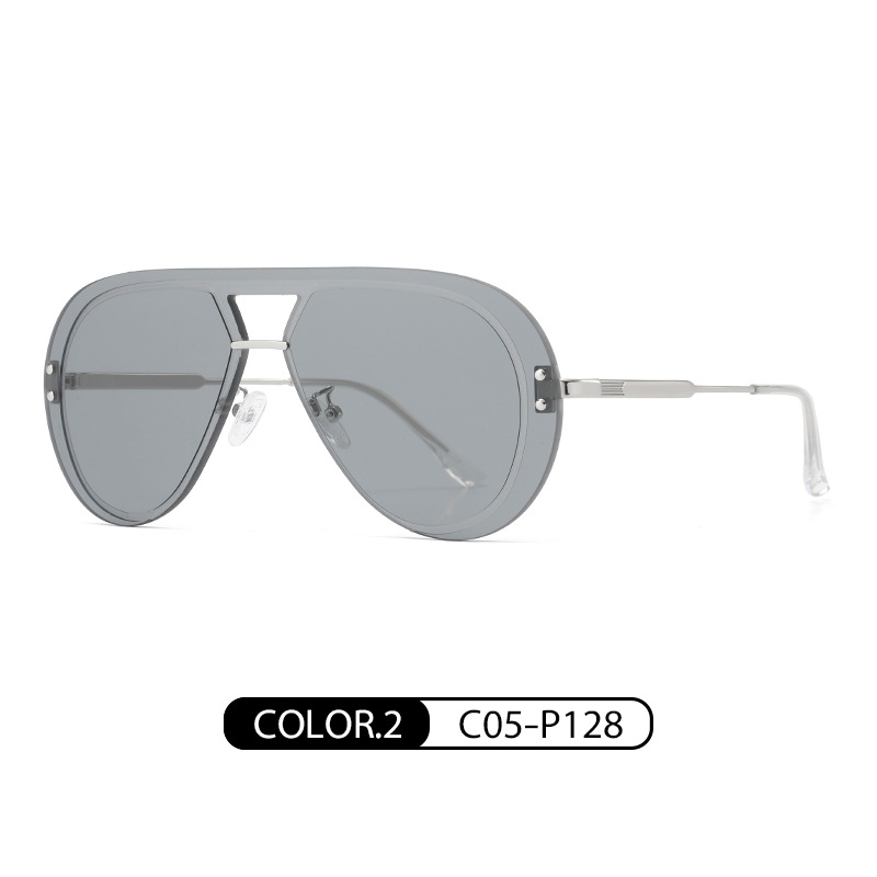 Nuevas gafas de sol transfronterizas JS8521 de los hombres de moda de una sola pieza sin marco gafas de sol al aire libre de conducción clásica Rana gafas
