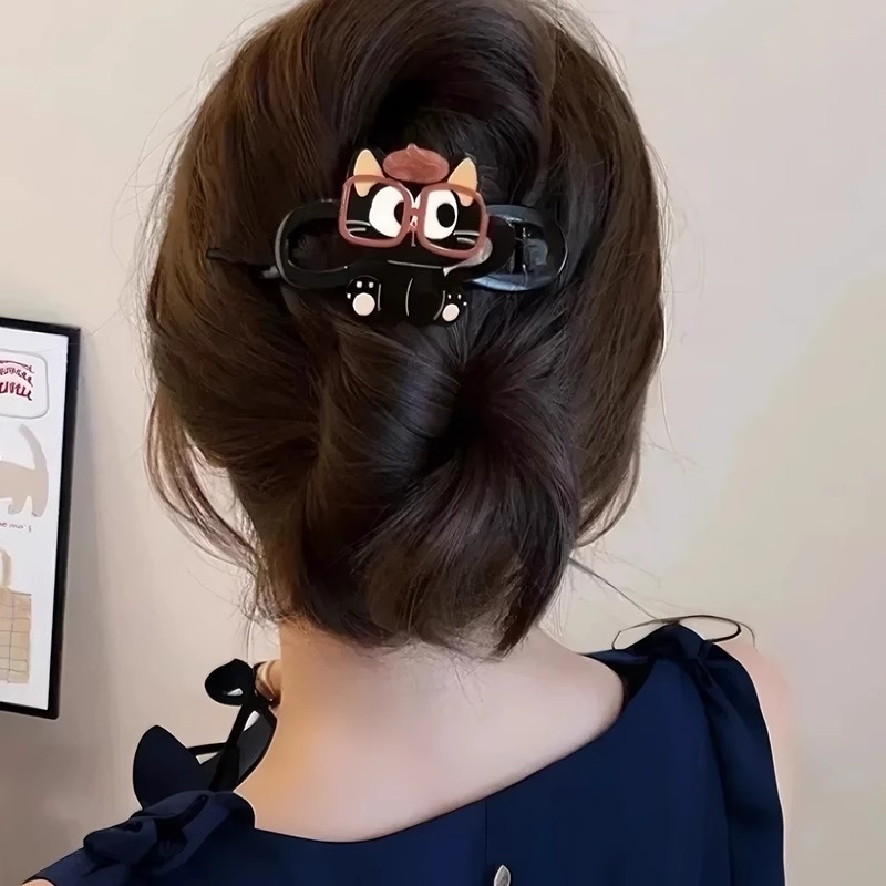 复古鸭嘴夹不硌头高颜值抓夹懒人神器精致女发夹后脑勺简约扭扭夹|undefined