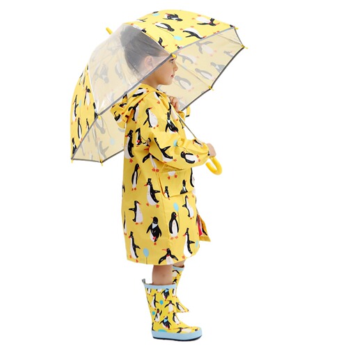 enbihouse source factory cross-border ins magic pocket penguin leopard light poncho children's raincoat