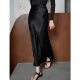 100.% water ripple vinegar fiber skirt high waist drape temperament fishtail swing long skirt acetic acid skirt spring