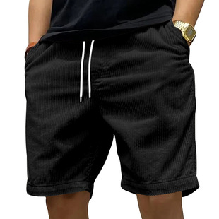 Cross-border American Heavy Workwear Shorts Men's Summer Ins Trendy Retro Corduroy Trendy Brand Men's Casual Shorts