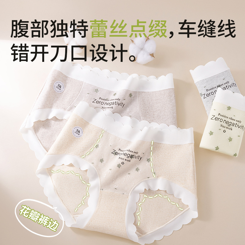 Artesanía de bordado francés Algodón puro cómodo encaje agradable para la piel entrepierna de algodón suave y transpirable entrepierna antibacteriana de grado 7A ropa interior de mujer