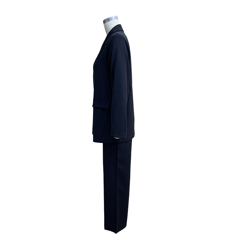 Women's Pant Sets Solid Colour Commuter Suit With High Waist Trousers_voghion.com