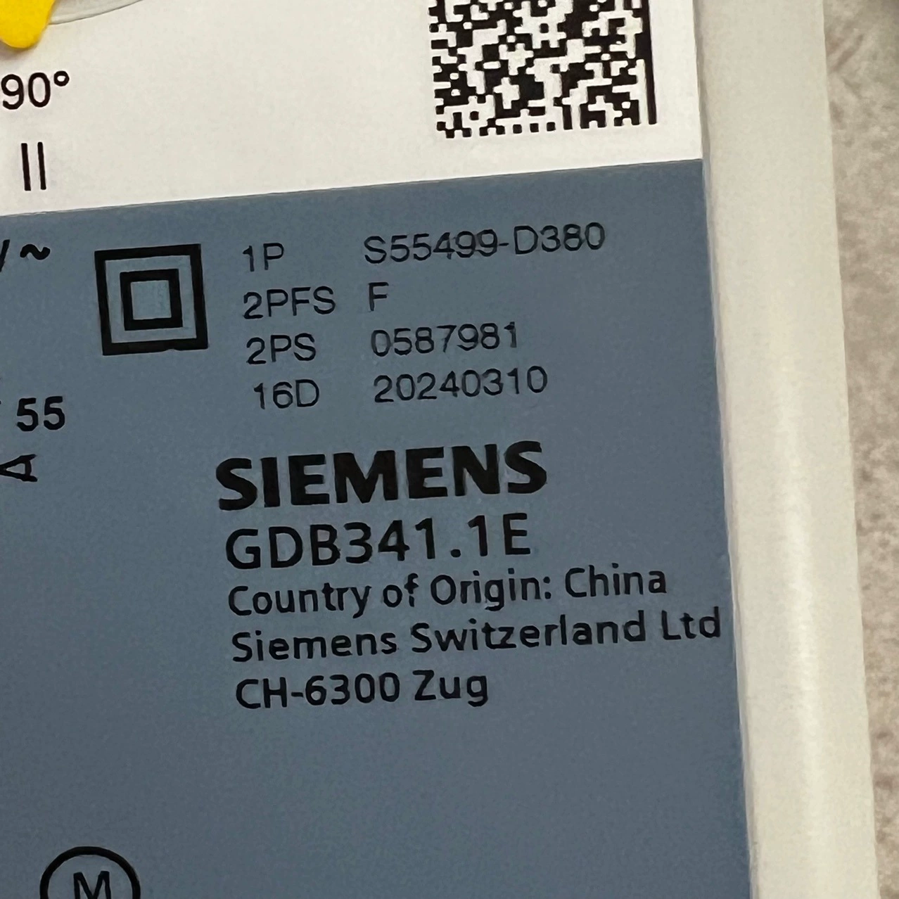 GDB341.1E поставляет Siemens электрический привод ветряного клапана на складе